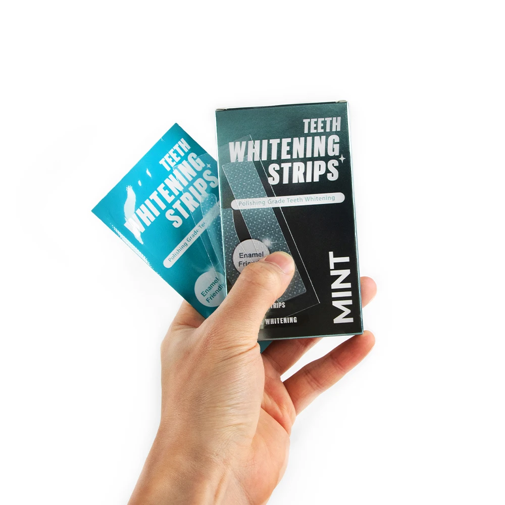 Private Logo Tooth Whitening Strips Home Use Instant Whiten HP Peroxide Teeth Whitening Products For Yellow Tooth