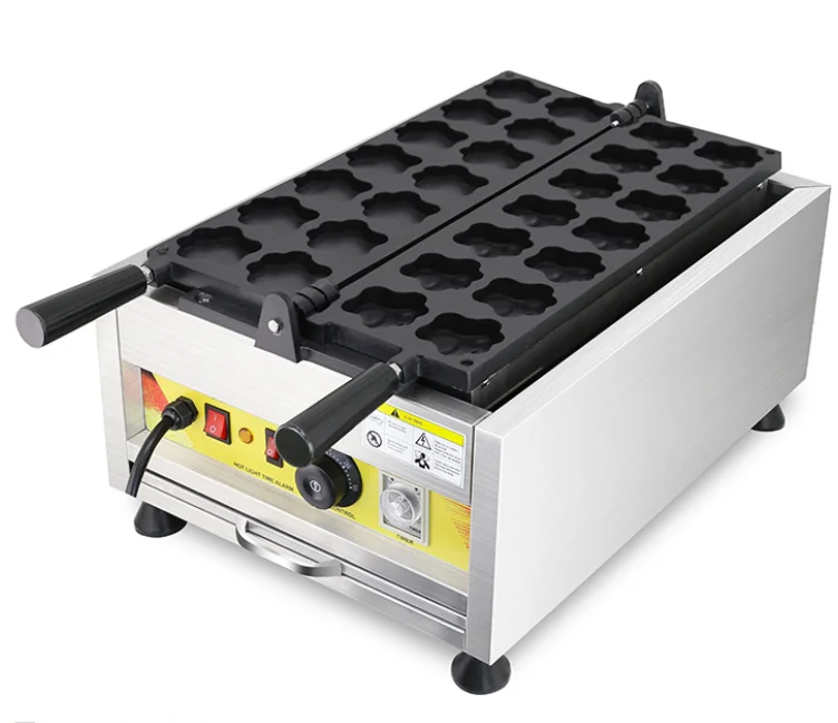 12pcs non stick mini cat paw shape waffle maker machine electric Bread Cake Bakery machine