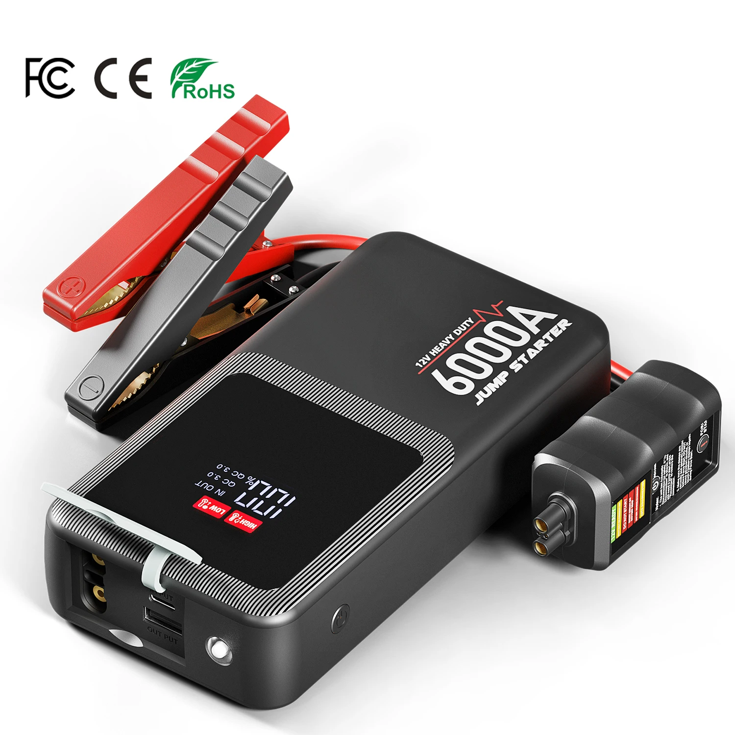 12V 22000mAh Jump Starter for Truck and Car with Smart Charger Cable Portable Battery Booster Jumper Battery Jump Car Starter