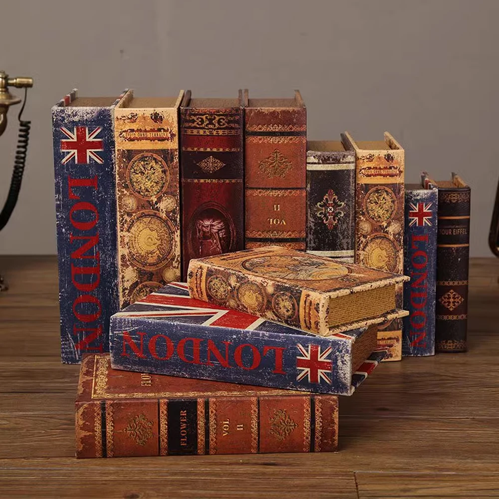 Decorative Books Fashion Box Decoration Faux Books Storage Box With Hidden Storage for Bookshelf