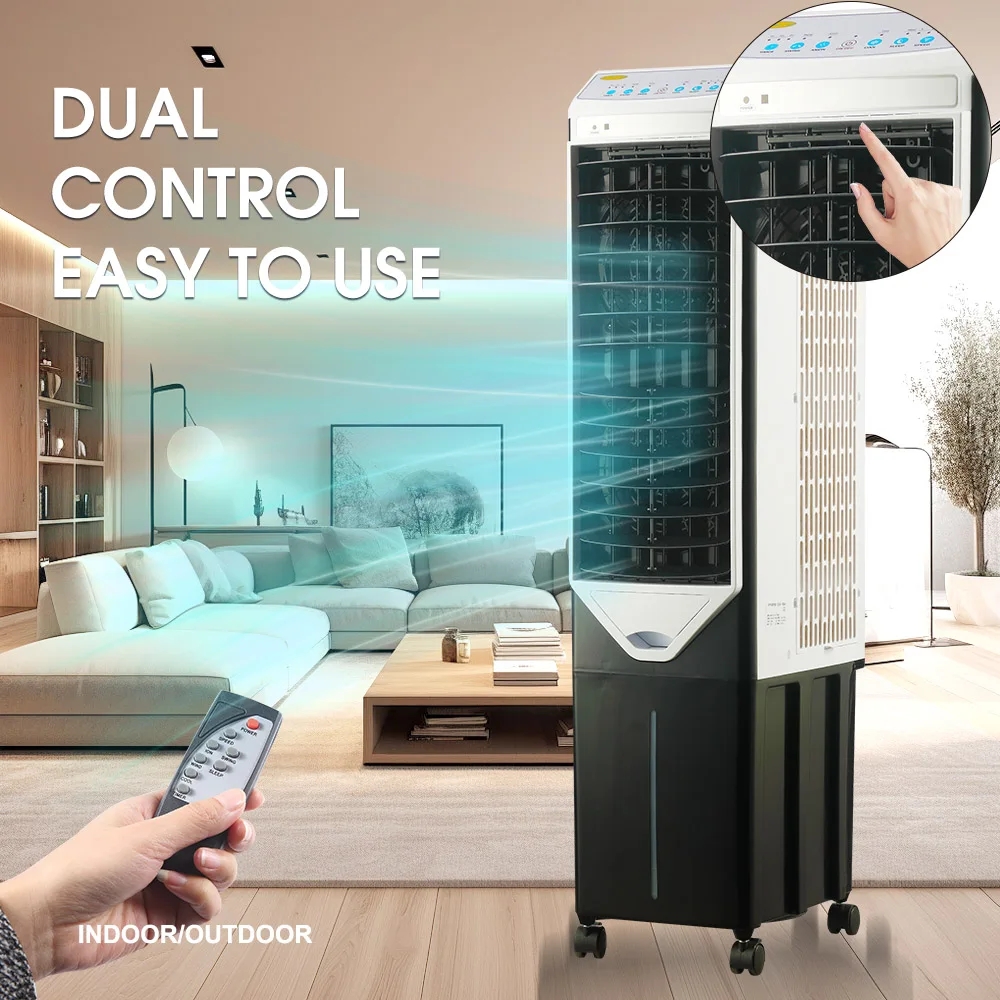 portable water air cooler fan evaporative AC air conditioner cooling fan room swamp cooler