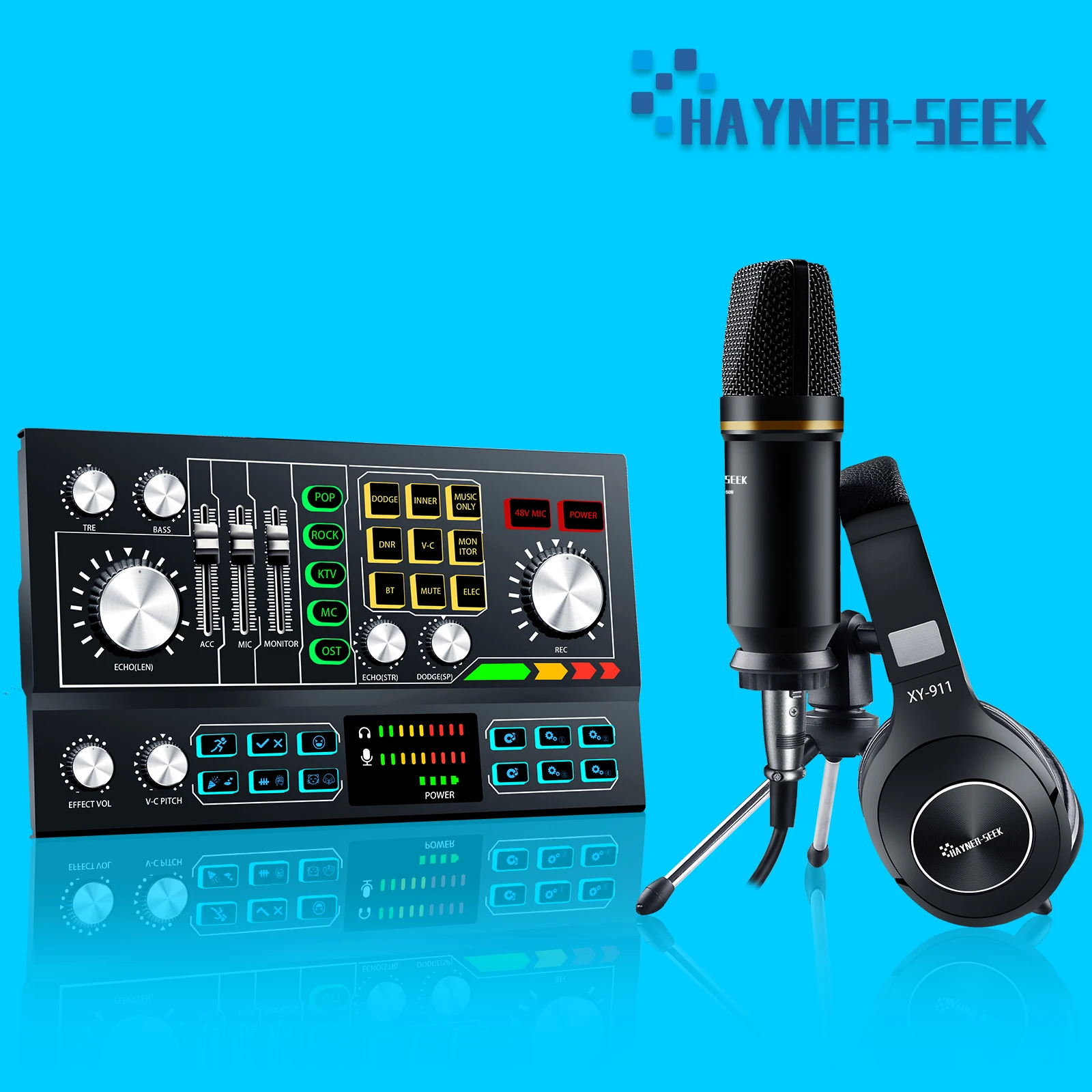 Factory Wholesale Professional Studio Audio Interface Live Broadcast Podcast Mixer