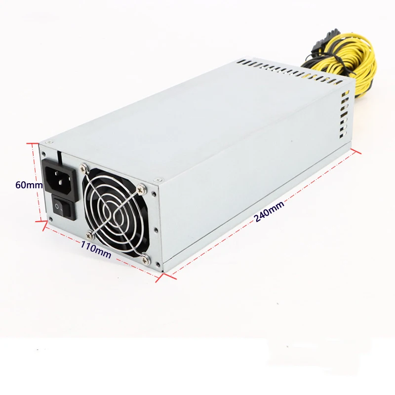 Одноканальный 2U 2000W бесшумный электропитанием компьютер 1800W2200W2400W2500W видеокарта платформа блок