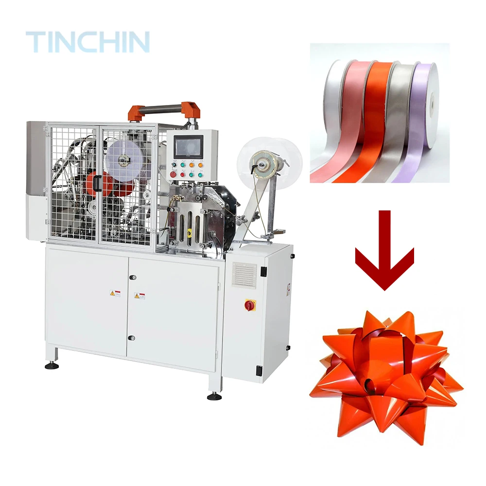High Quality PP Ribbon Plastic Colorful Floral Bow Making Machine Best Gift Star Bow Forming Making Machine