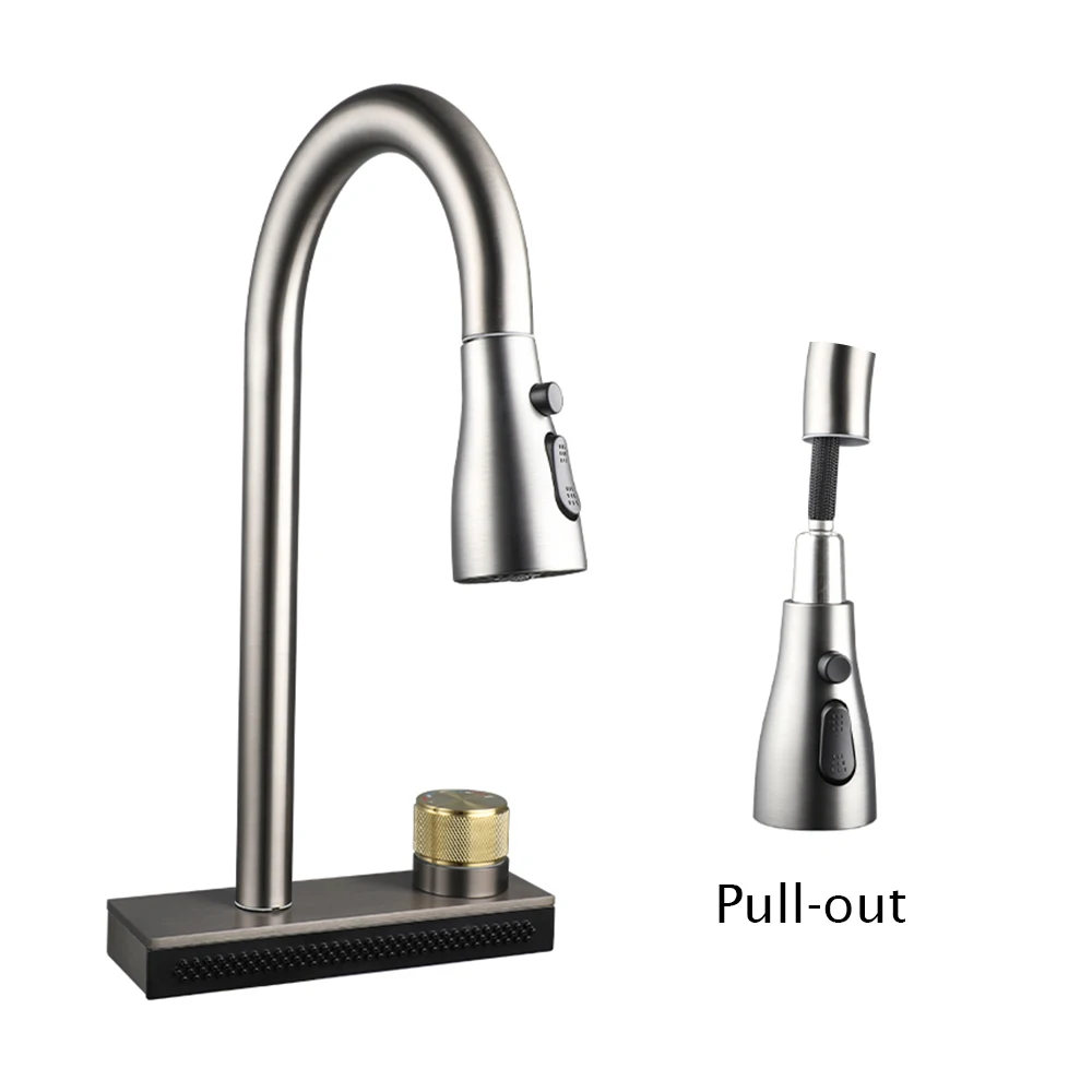 TIEMA 304 stainless steel flexible sink tap pull out down kitchen faucets mixers taps