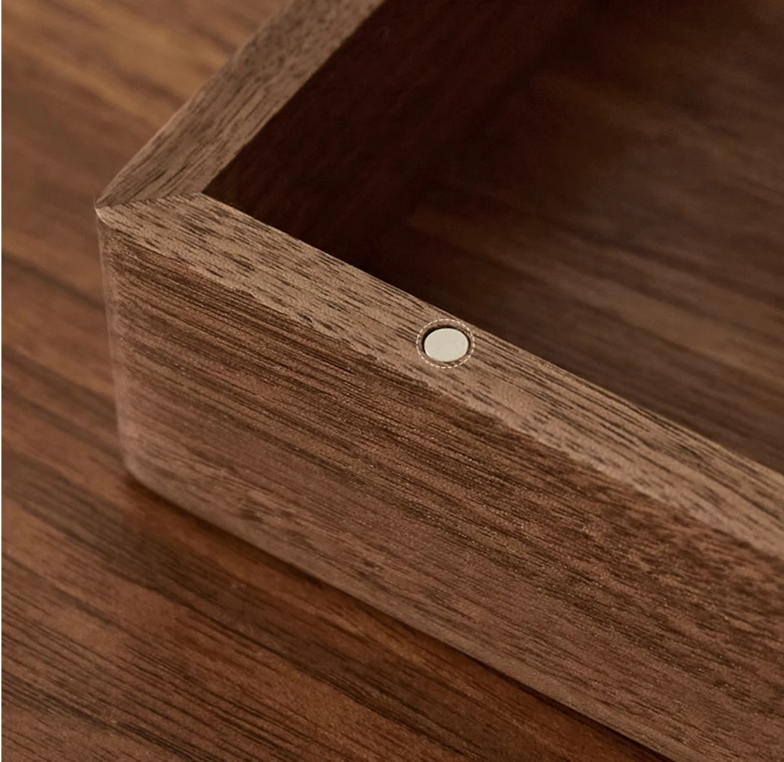 Walnut vintage desktop storage box Creative wood jewelry box