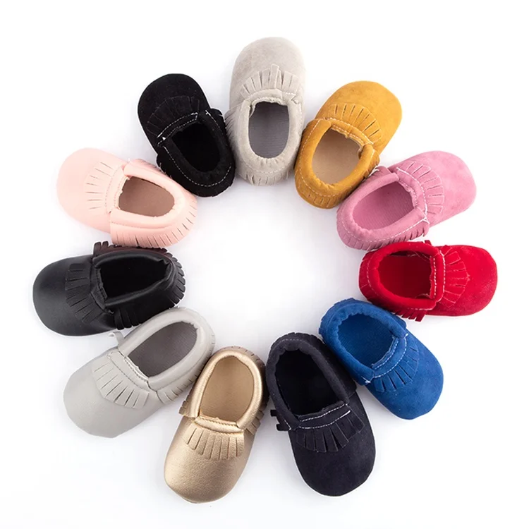 
Mix Colors High Quality Suede and PU toddler Shoes Baby Moccasins with Tassel 