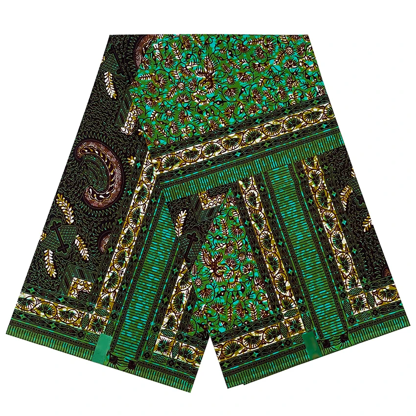 Wax Cloth 6 Yard Cotton Wax Print Fabric From Ghana Black Garment Wedding Cloth Material