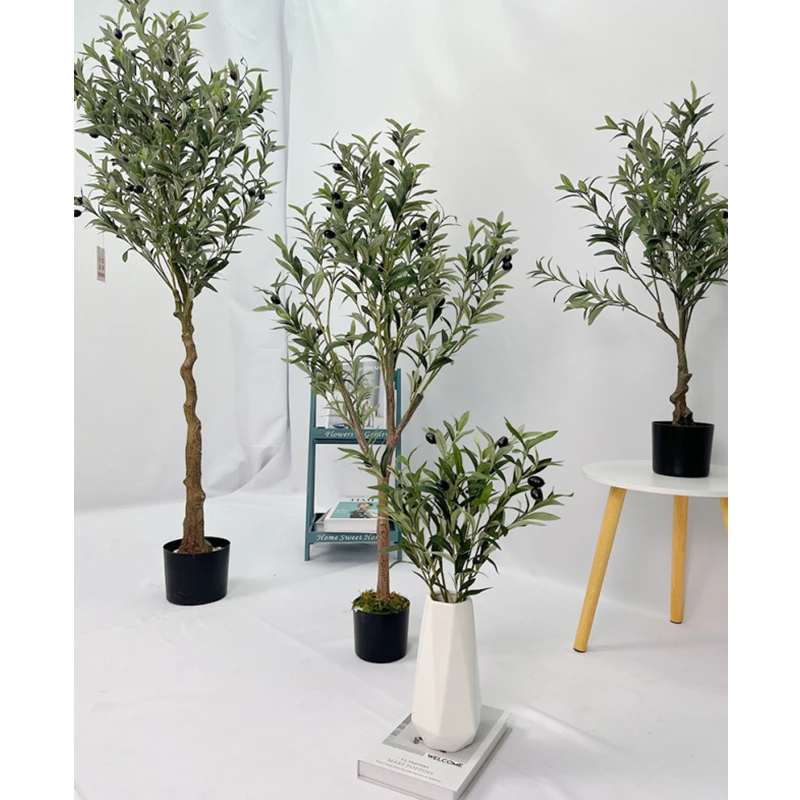 Plantes Artificielles Planta Artificial Plant Bonsai Tree Green Potted Tree Olive Tree