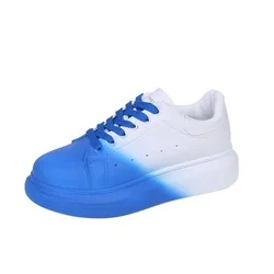 Women Flat Casual Sneakers Lace up Breathable Colorful Platform Shoes Female PU Fashion Ladies Walking Vulcanized Sport Shoes