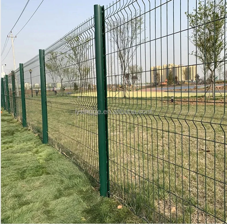 Customized Home Outdoor Decorative 3D Curved Welded Wire Mesh Garden Fence Easily Assembled Highway Fence Panel Pvc Fence
