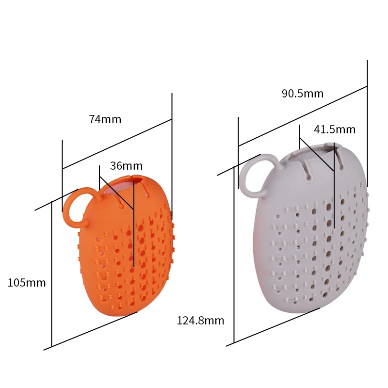 2 in 1 silicone soap case Blistering Loofah Sponge Bath Body Brush for Exfoliating