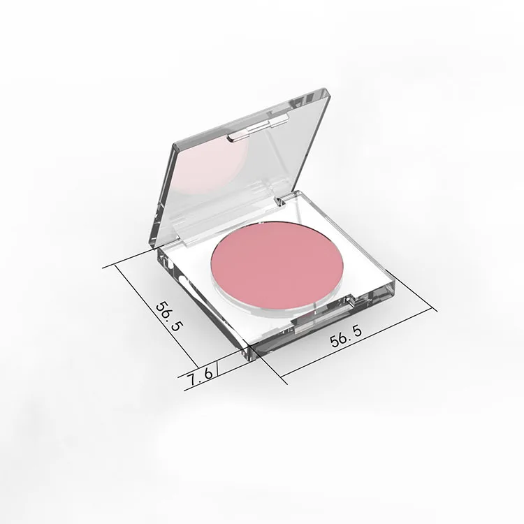 Cosmetic Foundation Case Compact Powder Packaging square clear makeup blush palette case blush empty paper custom logo