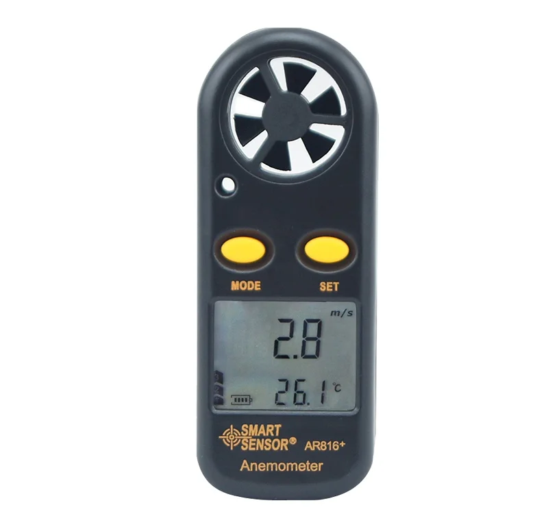 Air Flow Meter Mini Design Temperature Wind Speed Air Meter Anemometer