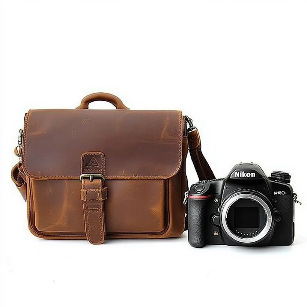 Portable Lightweight High Quality Customizable  Cross Body Leather Camera Sling Bags Outdoor Mirrorless