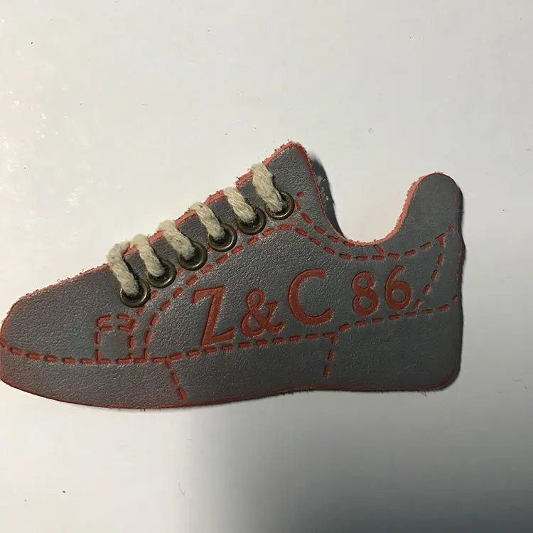 Custom Jeans Embossed Pu Leather Jeans Label Patches Leather For Clothing Labels