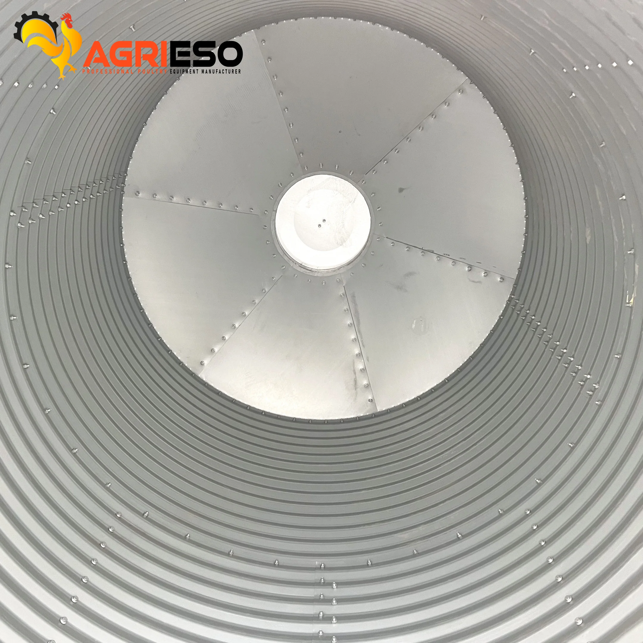 Agrieso AGS Single Layer 1.6 Ton Galvanized Steel Poultry Feed Grain Storage Silos Hopper For Chicken Food