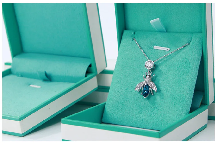 2023 Pretty green long chain gift jewelry package box bracelet boxes for lady girls