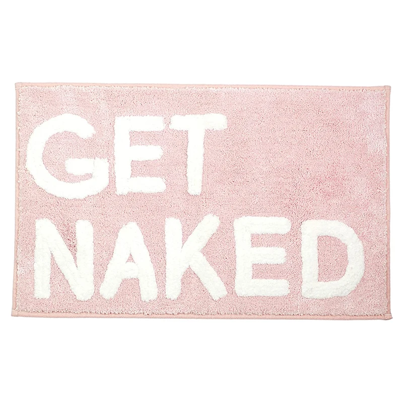 FMT Hot Sale Bathroom Plush Rug Water Absorb Microfiber Shaggy Non Slip Get Naked Bath Mat