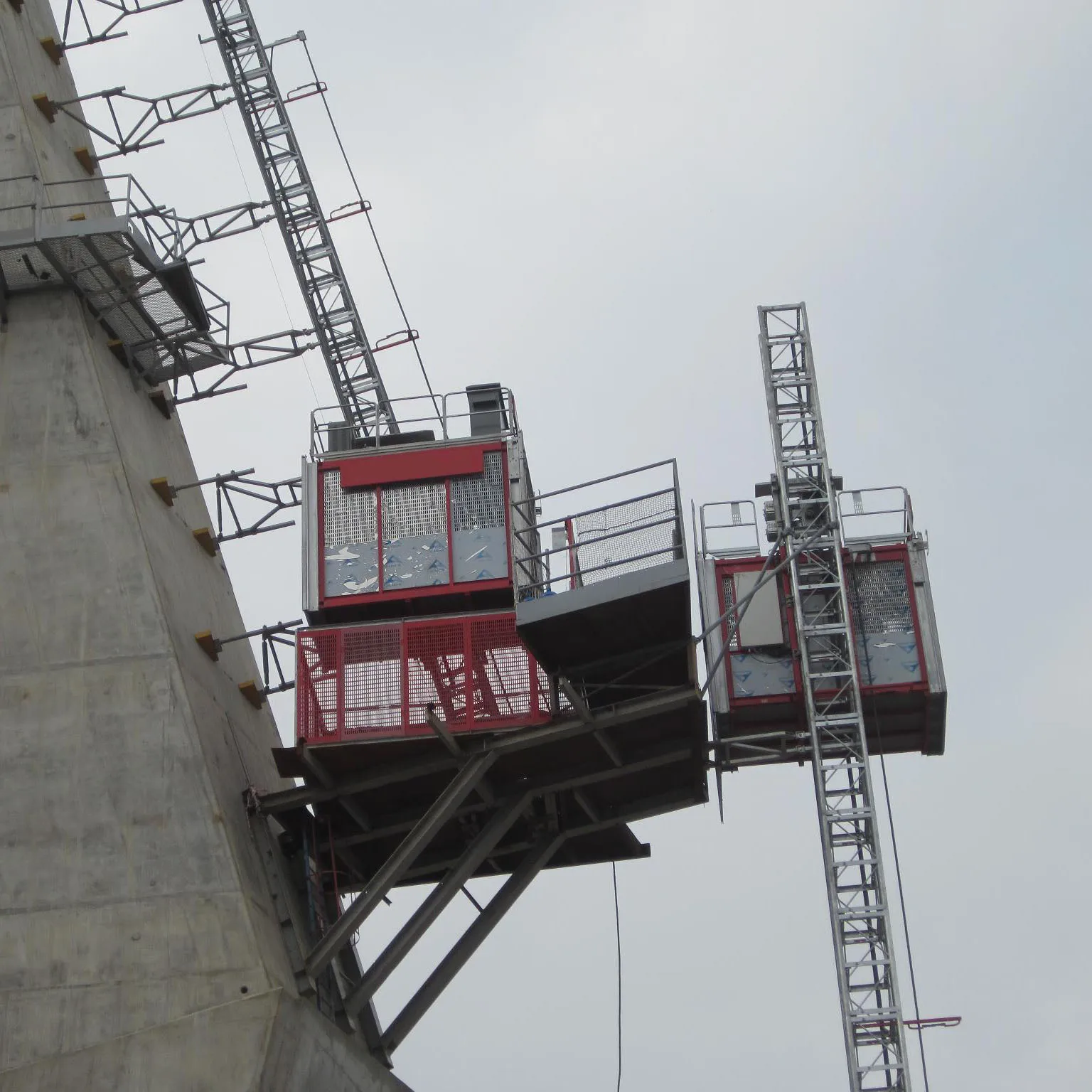 1ton double cabin construction elevator material 2 ton passenger hoist cargo lifting mechanical hoist lift