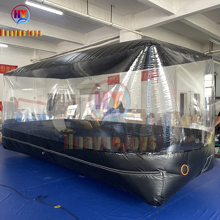 Простой черный 5*3*2 м водонепроницаемый надувной автомобиль пузырь чехол для парковки хранения автомобиля