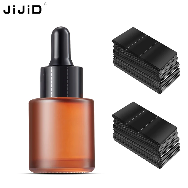 JIJID Black Neck Shrink Bands Sleeve Cap Wrap Heat Band Perforated for Bottle