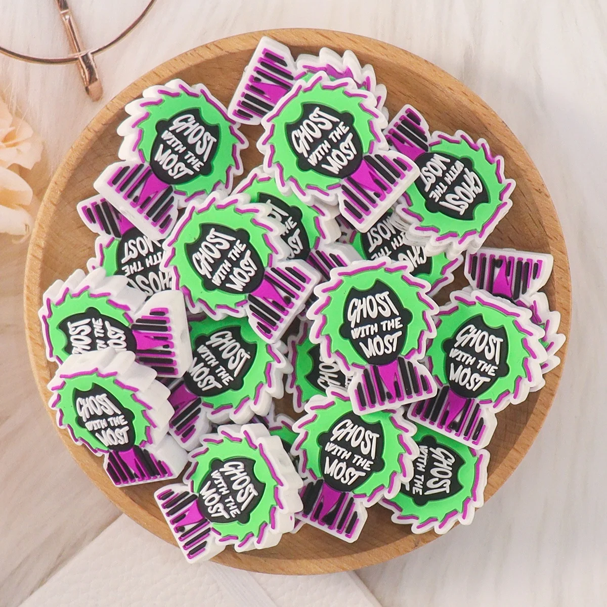 cartoon beetlejuice Silicone focal beads GHOST WITH THE MOST beadable characters fancy beads pen charm bracelet jewelri make