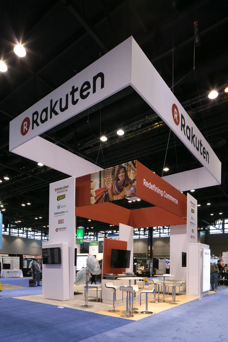 Custom Printing Exhibition Advertising Skybox Overhead Trade Show Sign Display Ceiling Fabric Hanging Banner