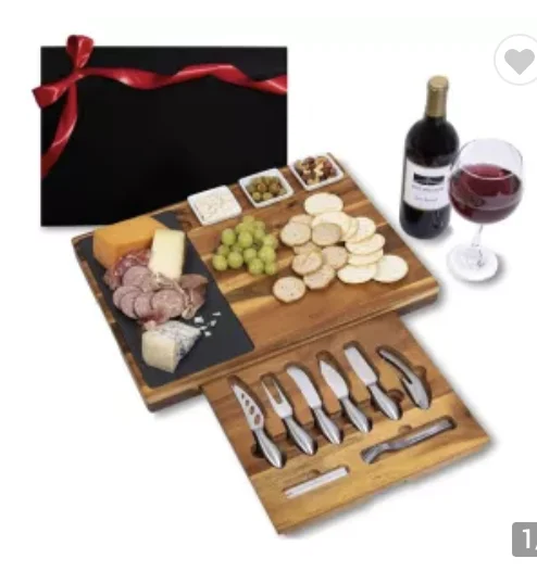 Hot seller wholesale bamboo  Cheese Board Set Charcuterie Board Set and Cheese Serving Platter.