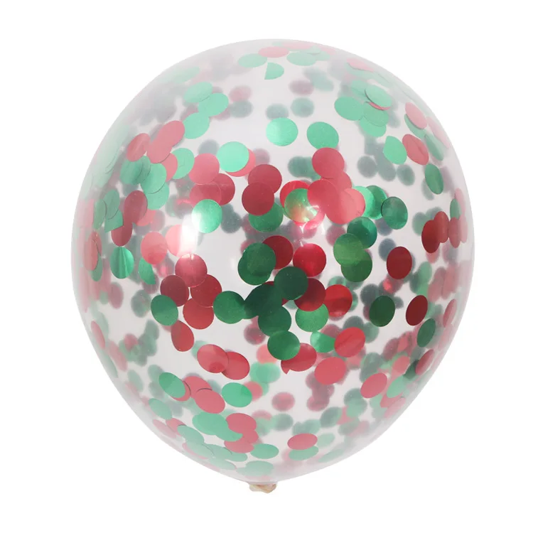 Wholesale market birthday decor sequin confetti transparent latex wedding