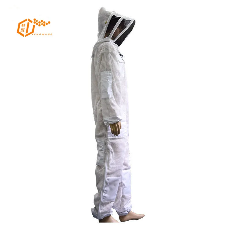 High quality Beekeeping tool 3 layer ventilated   protection bee ventilate  Clothing Bee Suit Veil with hooded hat