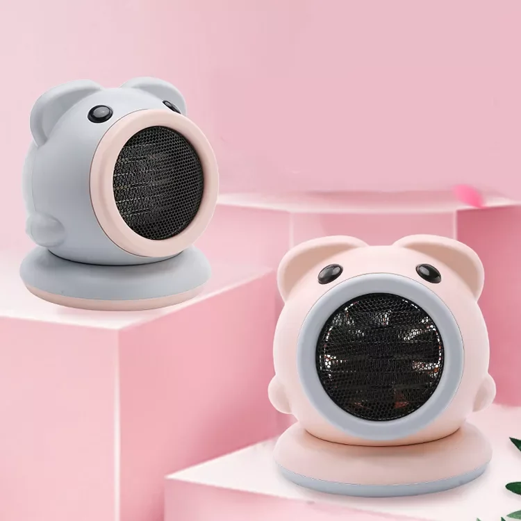 New Arrive Intelligent Mini Home Small Desktop Portable Electric Fan Heaters Shake Mini Fan Warm Heater Fan In Winter