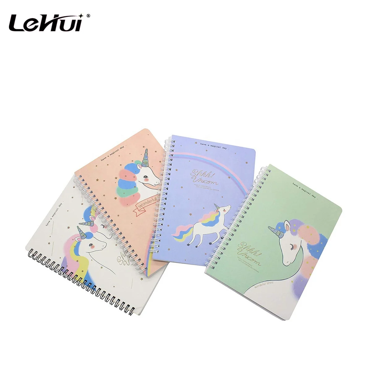 Manufacturer Directly 4 pcs A5 Size 5.5 x 8.2 inches Unicorn Spiral Notebook With Ruled Planner Favors for Kids Girls Women