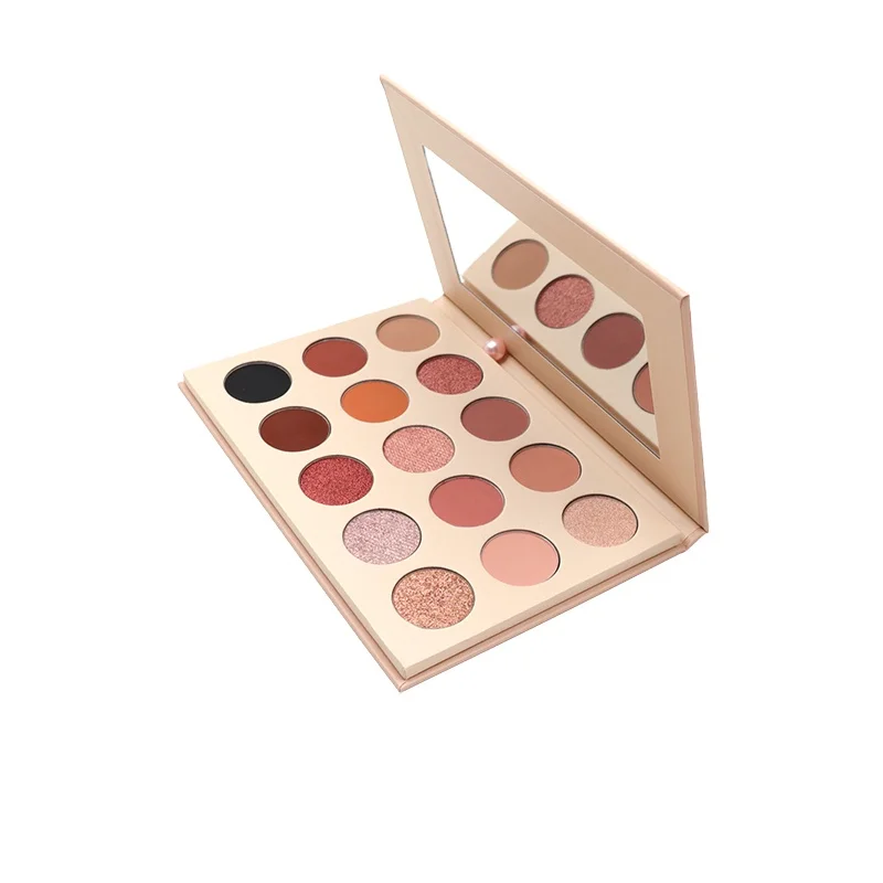 Beautiful 15 Color Shimmer Matte Eyeshadow Eye Shadow Palette Glitter NUDE OEM Customized Logo