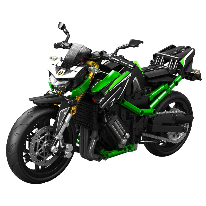 SEMBO блок 713003 мотоцикл 1:7 Kawasaki гоночный мотоблоки модель игрушки для детей 872 шт.