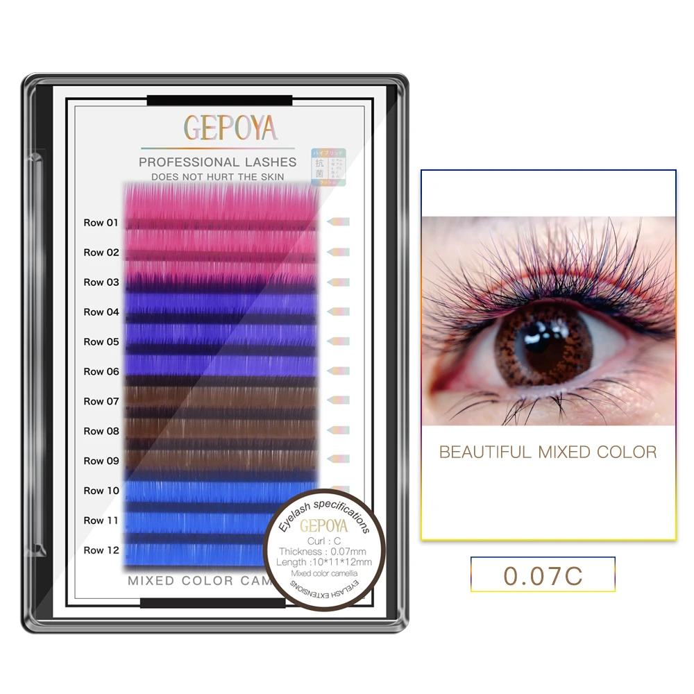 Factory customized lashes hot selling eyelashes factory eyelash packaging tresluces lashes eye lash enhancing color eyelashes