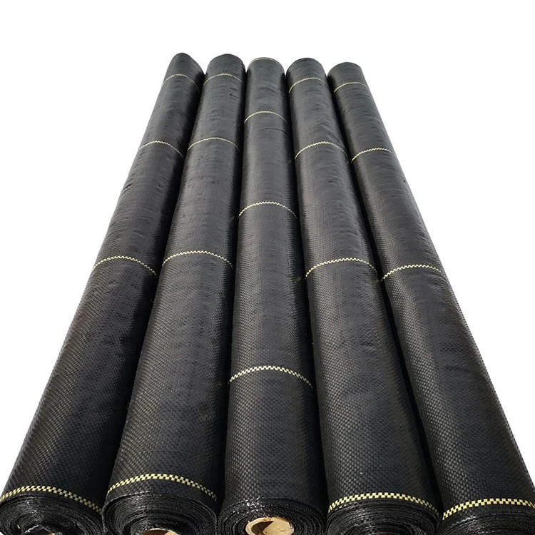 PP woven weed mat plastic ground cover black plastic mulch