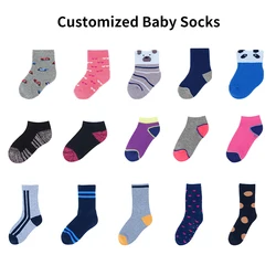 Breathable warm soft cozy winter kids socks organic cotton ribbed custom infant baby newborn girl boy socks