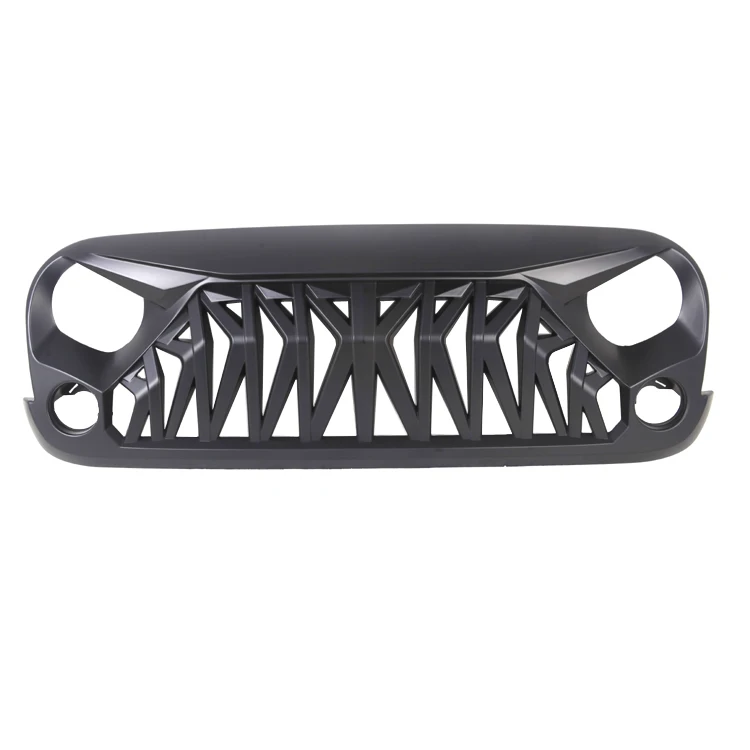 Car Accessories Front Grille with mesh grill Front bumper Grille  Fit For Jeep Wrangler JK2007-2017 Car Gills Accessories