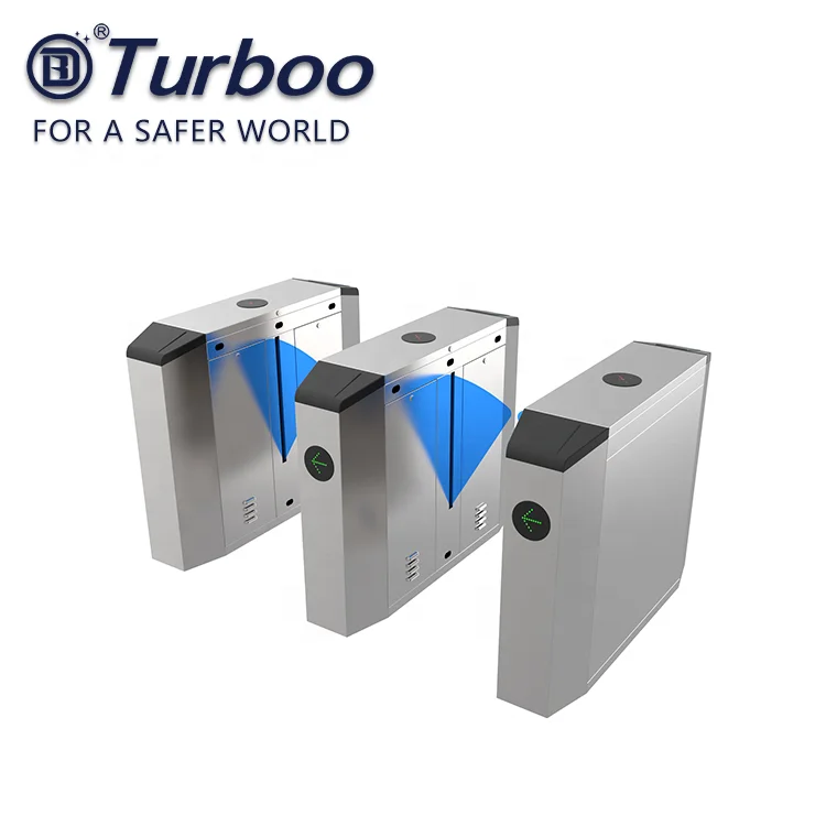 High security RFID face recognition fingerprint access control flap turnstile barrier gate for gym and park