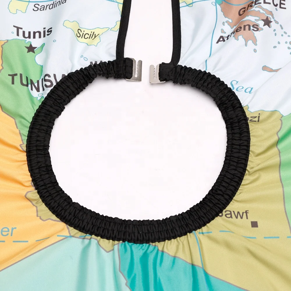 New Stylish Custom Polyester Cape World Map Cape DIY Screen Printing Hair Cutting Barber Cape