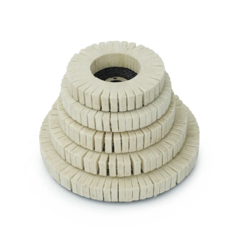 5 inch Hongjie 125mm felt polishing wool felt disc for buffing and polishing Factory OEM wool felt polishing pad