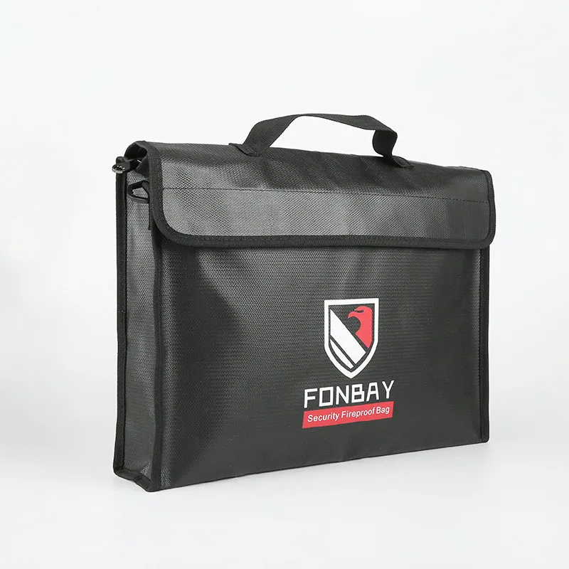 Fireproof document bag With Adjustable Shoulder Strap Organizer Pouch 15*11*3in Extra Large Storage Bag Portable Office Bag