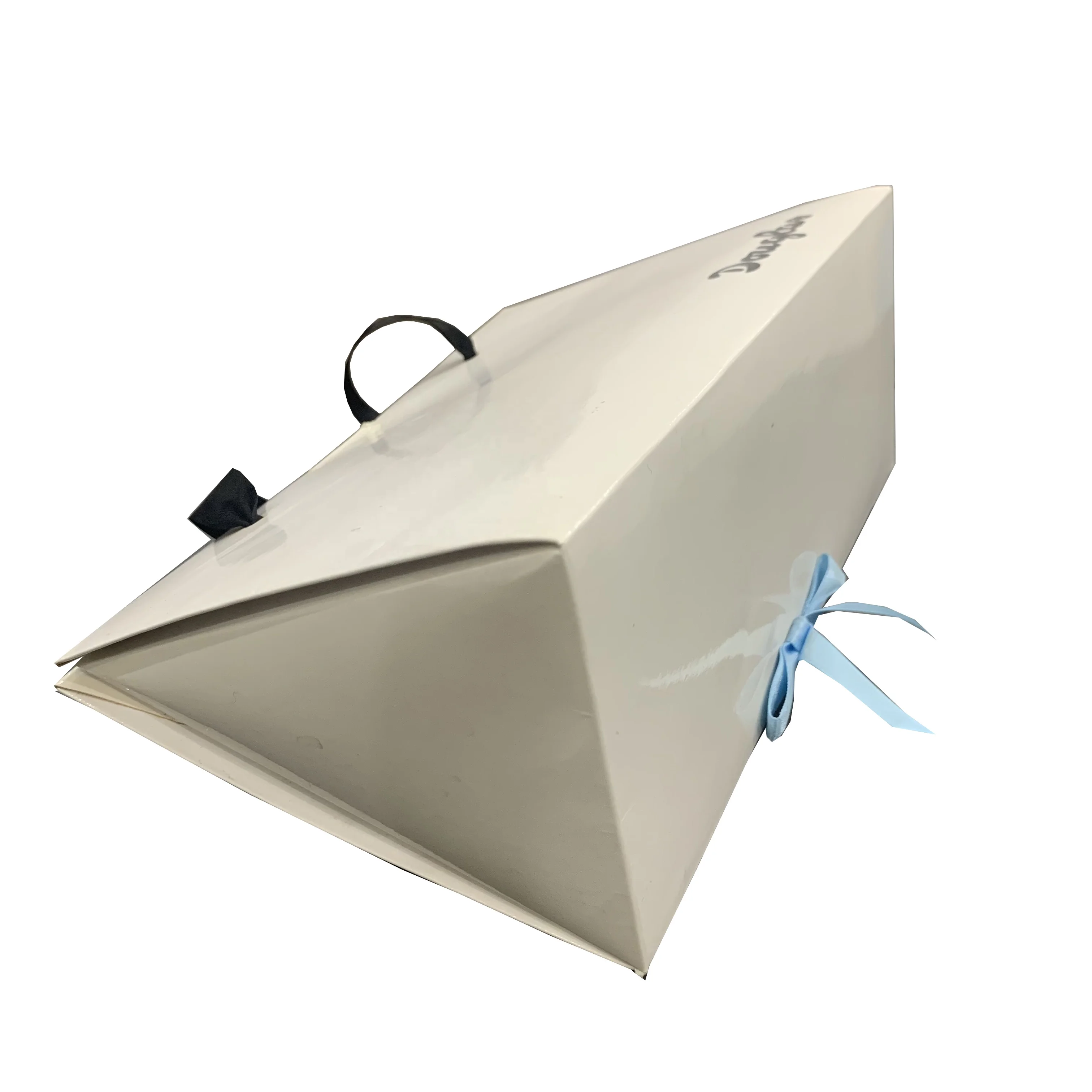 without any glue  Environmentally Custom design bag style packaging box  folder box