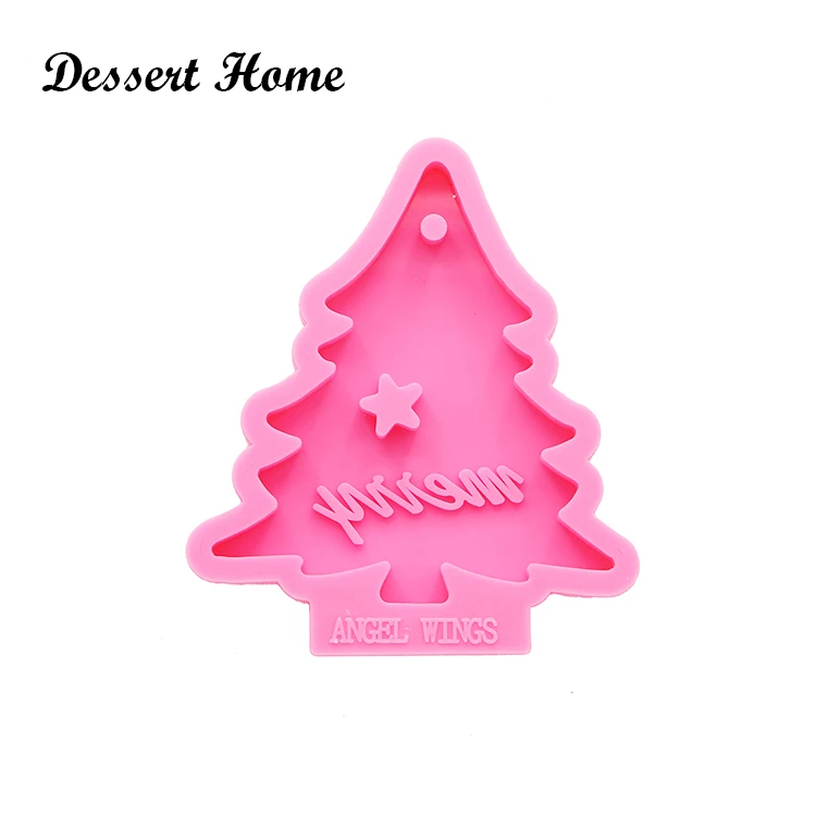 DY0132 Shiny Christmas Tree Snowflake Bell Silicone Mold Cake Decoration Fondant Sugarcraft Tools Silicone Mould Gumpaste Candy