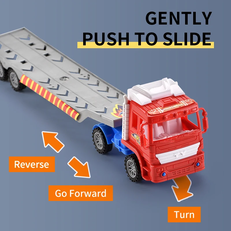 Hot Sale Wholesale Cheap Inertial Friction Powerful Plastic Trailer Tow Truck Toy for Kids