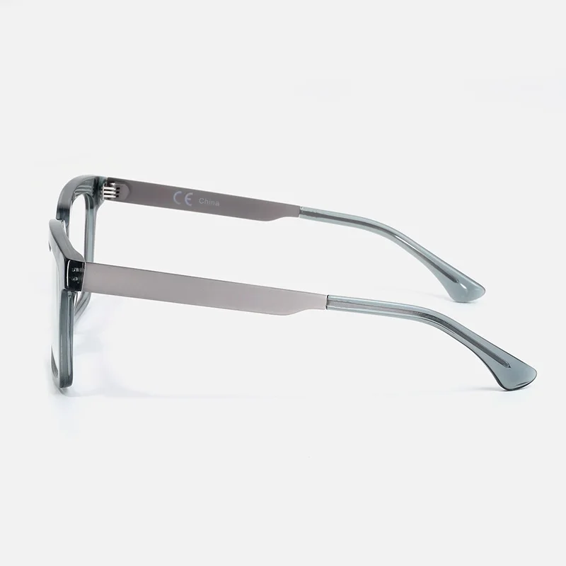 2022 New Retro Full Rim Prescription Glasses Frame Unisex High End Double Rivet Green Frame Square Acetate Optical Glasses