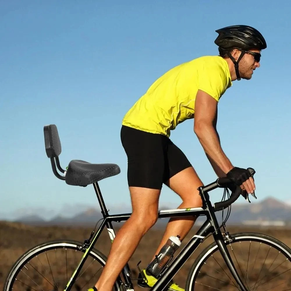 Bicycle Saddle With Ergonomic Backrest High Resilience Leather Universal Bike Seat With Back Support Cycling Riding Equipment