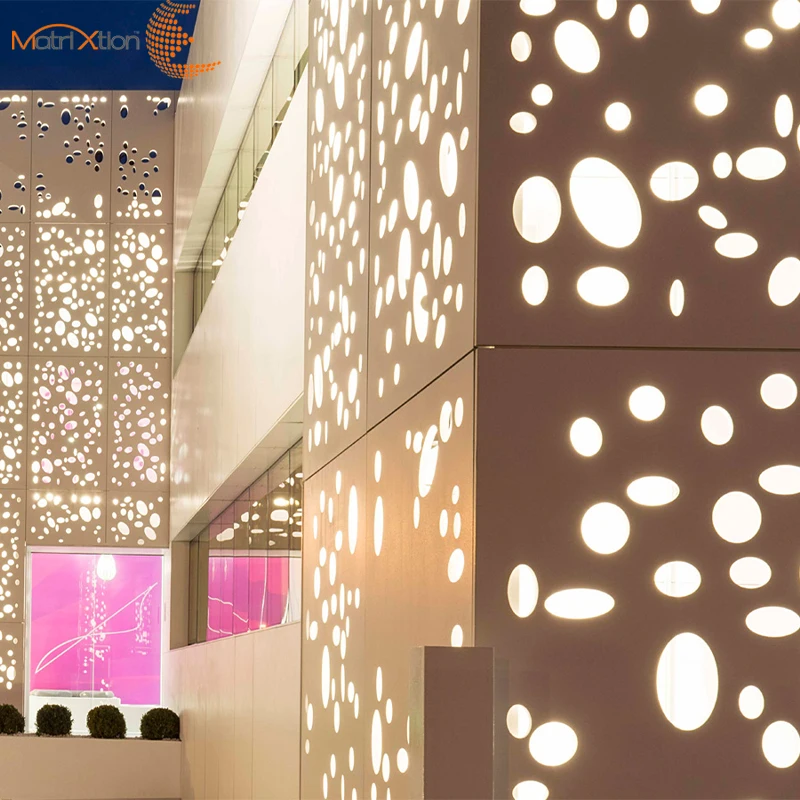 Matrixtion aluminum bamboo pour exterieur building thermal insulation metal composite facade