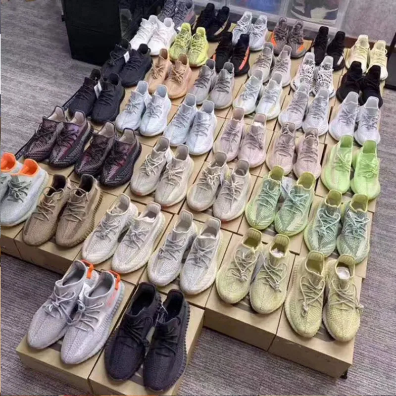  Best high quality tenis 3M reflective yezzy original 1:1 kid women mens casual running yeezy 450 500 350 700 v2 v3 sneakers